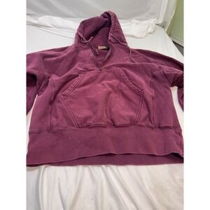 Vintage 90s Wearguard Quarterzip Hoodie Size XL Maroon Workwear  Kangaroo Pouch